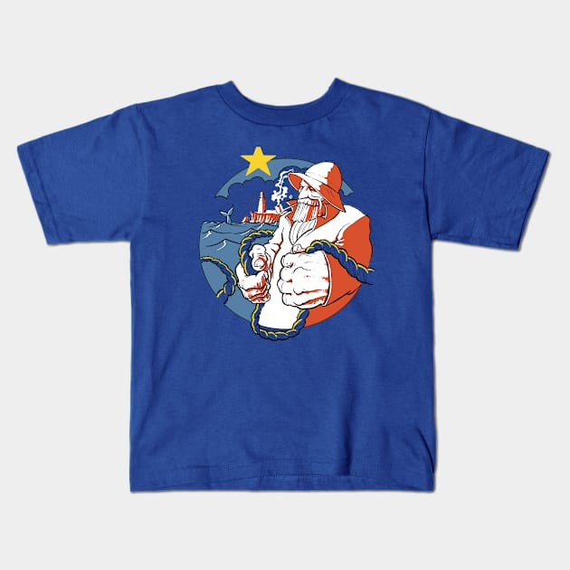 bonne fete des acadiens Kids T-Shirt by Paskalamak